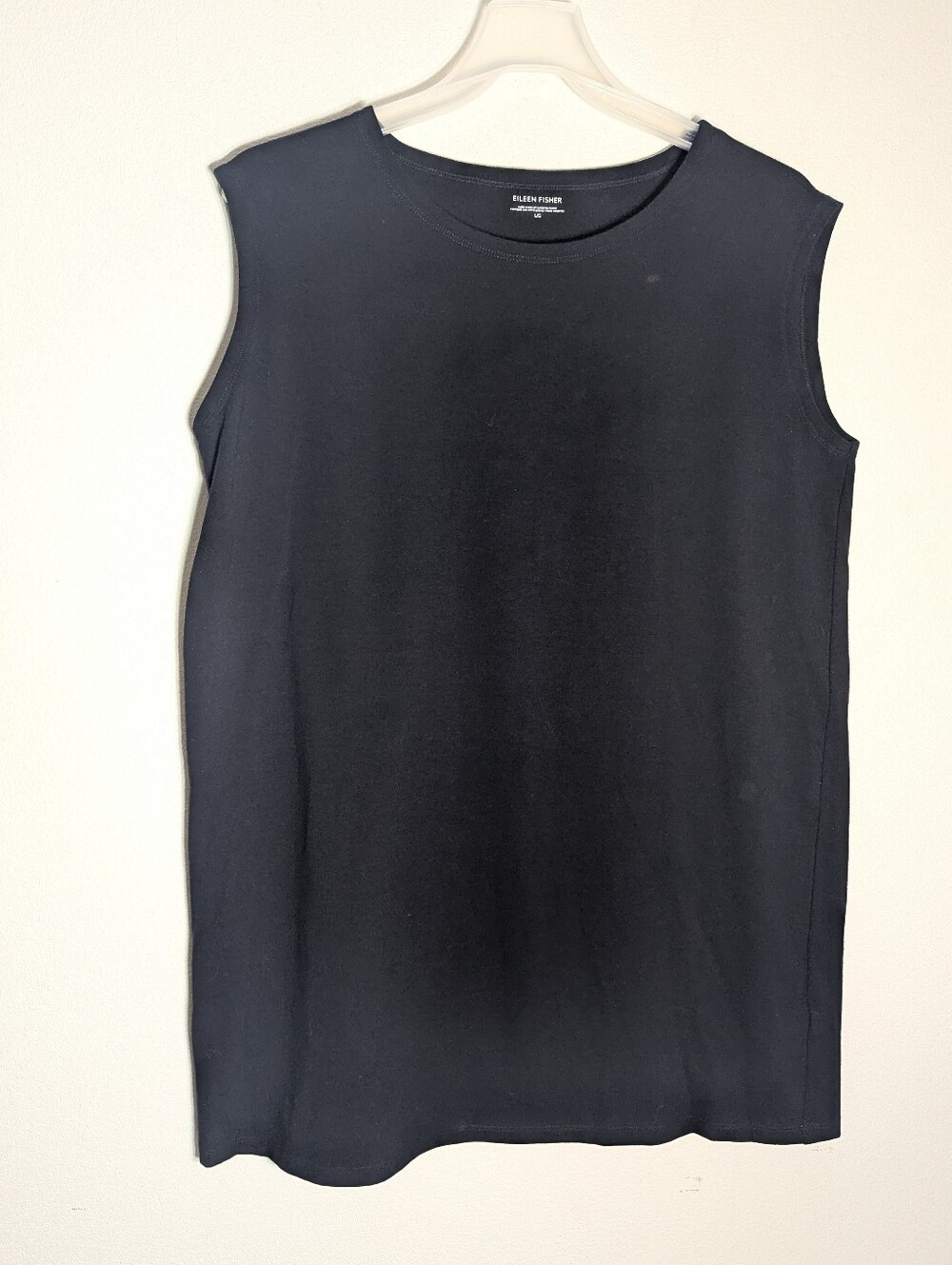 Eileen Fisher Womens‎ Dress Organic Cotton Quiet Luxury Black Neutral Chic Large